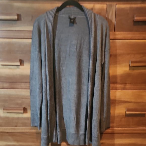 Ann Taylor Gray Shawl Collar Cardigan Sweater - Picture 1 of 4